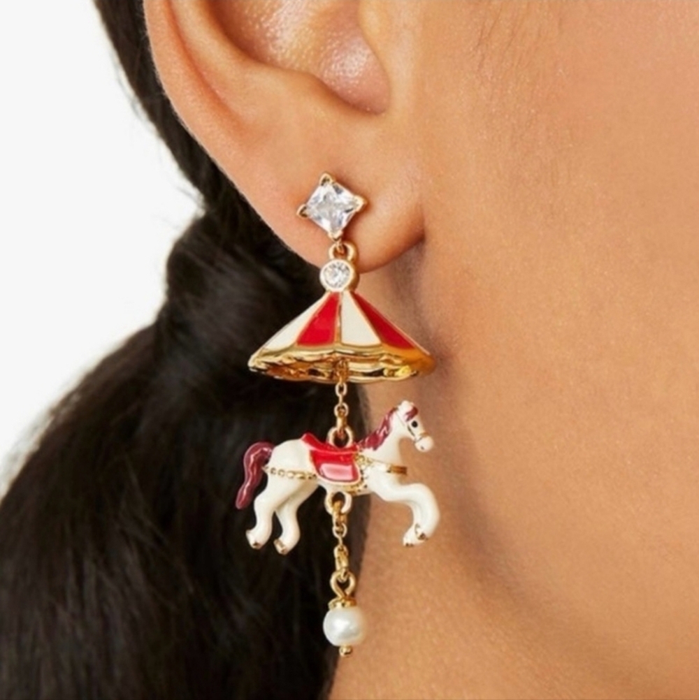 🎠 ▪️KATE SPADE▪️ Winter  Wonderland Carousel  Earrings 🎠